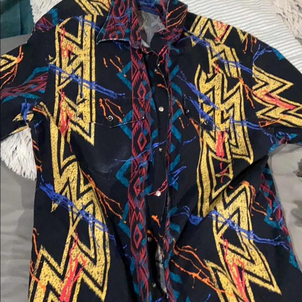 Retro wrangler button up shirt